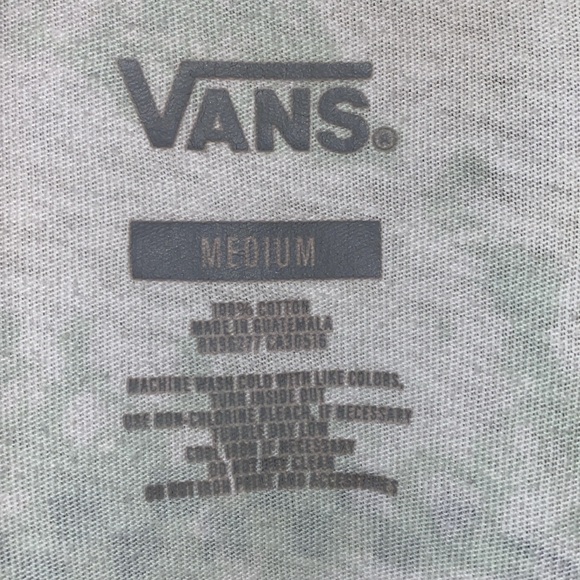 Vans Medium Bleach Dye Stuck On You Crew T-Shirt - Picture 2 of 12